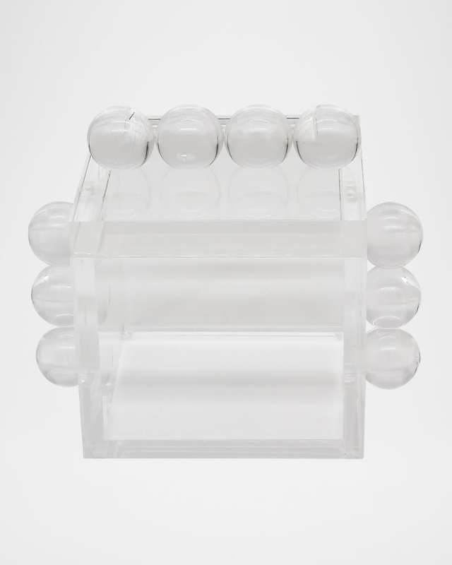Clear Lucite Box with Bubbles